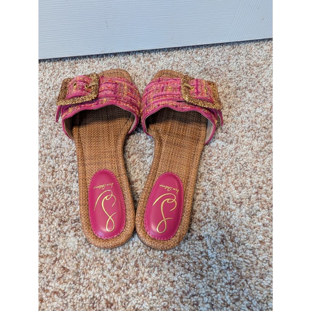 SAM EDELMAN BAMBINI Slide, Sandal by Anthropologie, size 10, Pink Tweed - Picture 6 of 8